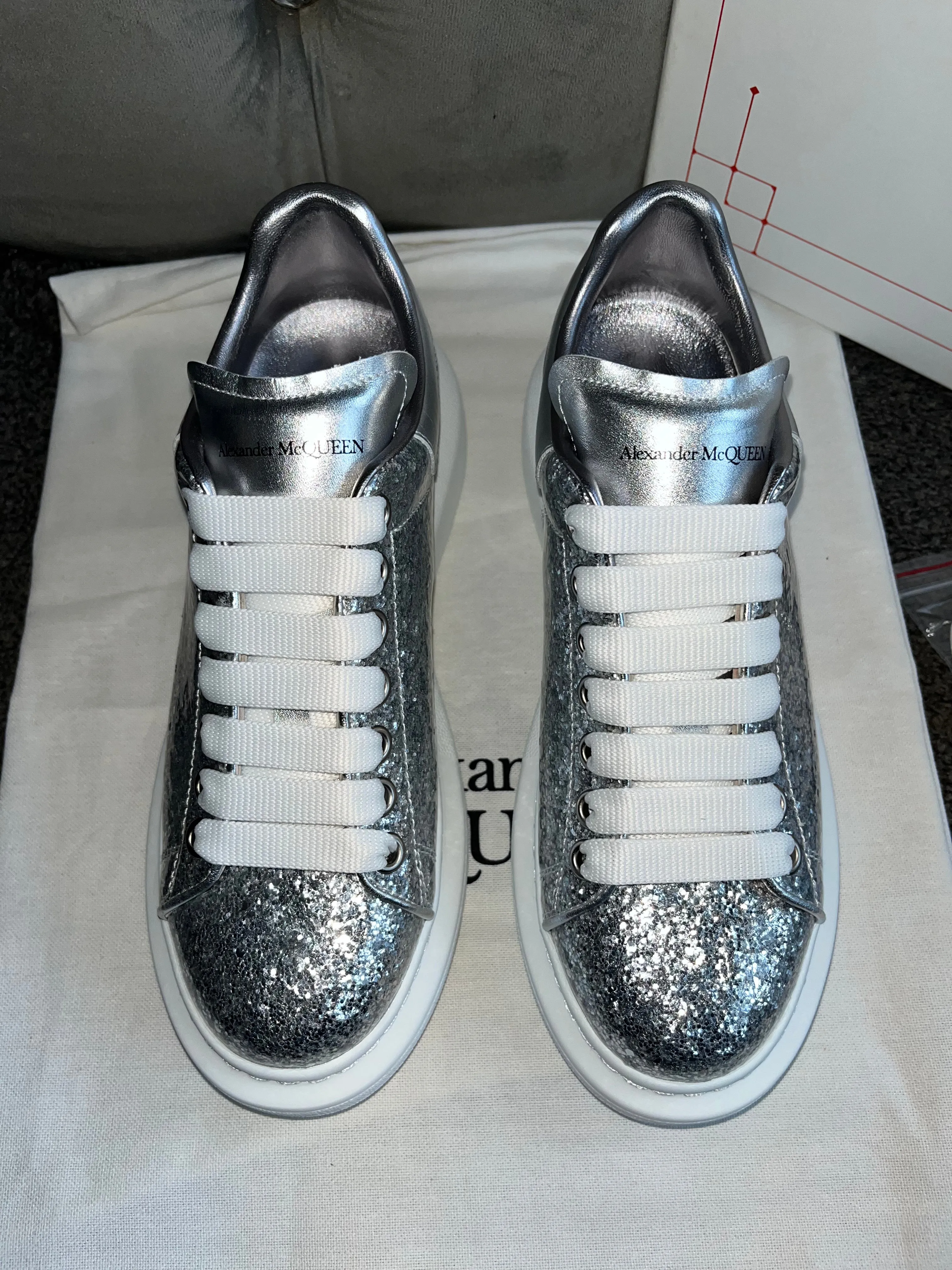 Silver Glittery Queenies
