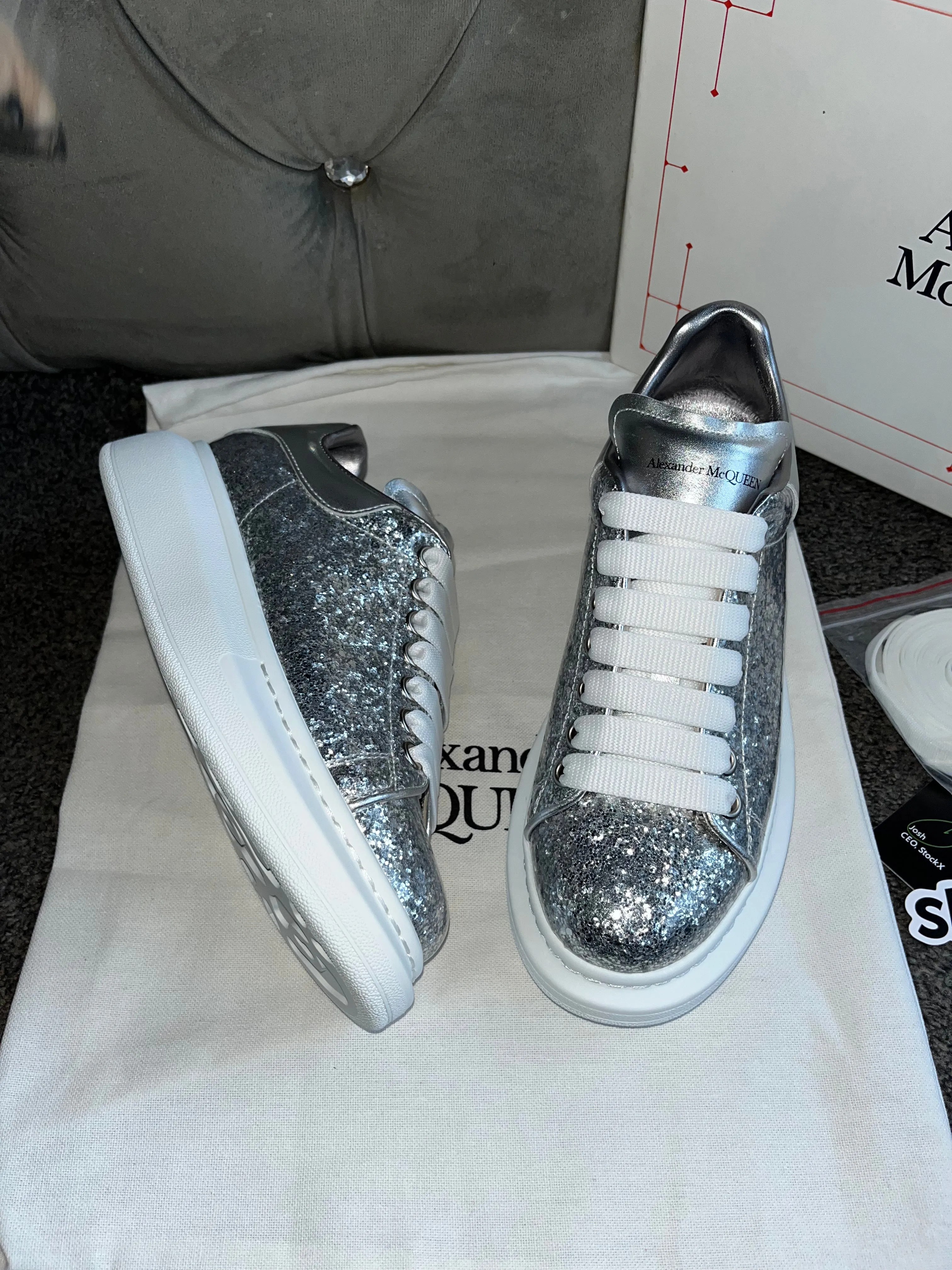 Silver Glittery Queenies