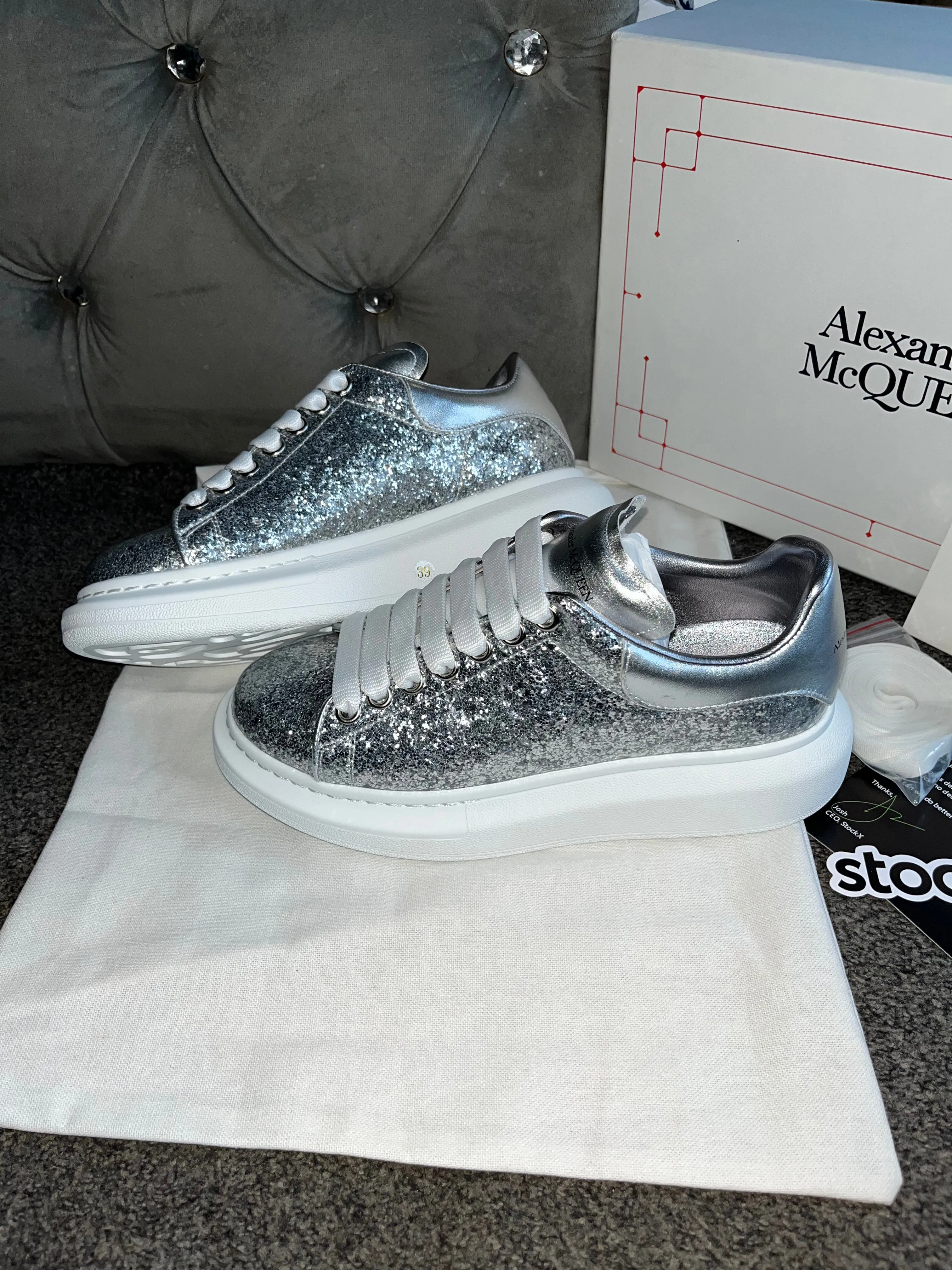Silver Glittery Queenies