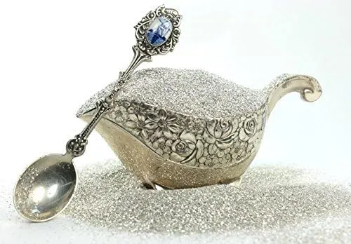 Silver Imported German Glass Glitter - 4 Ounce Bag - Fine 90 Grit (Most Popular Grain Size) Sparkly Glass Glitter - 311-9-SL