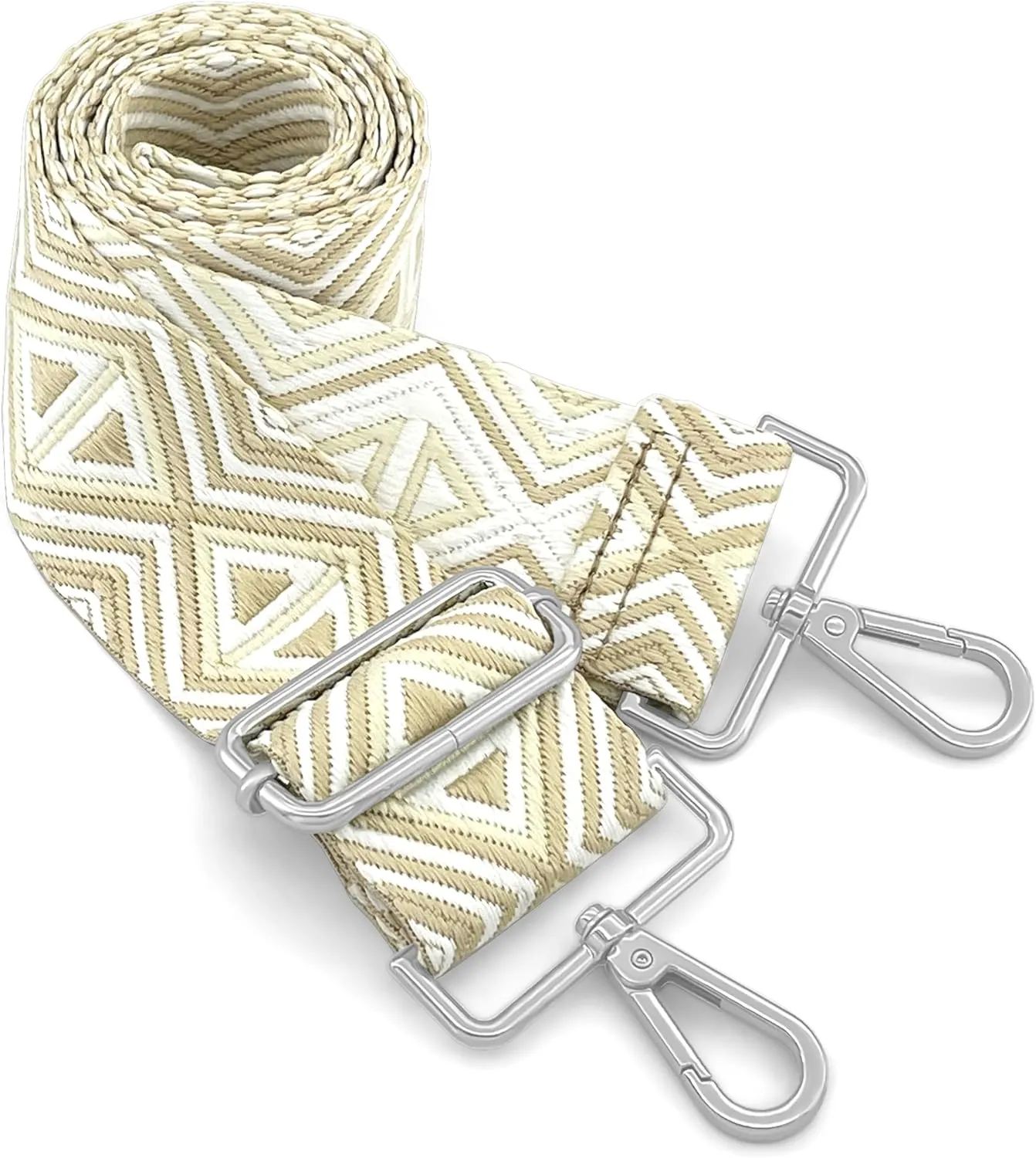 Silvery Purse Straps Replacement Crossbody - Guitar Strap for Purse Crossbody