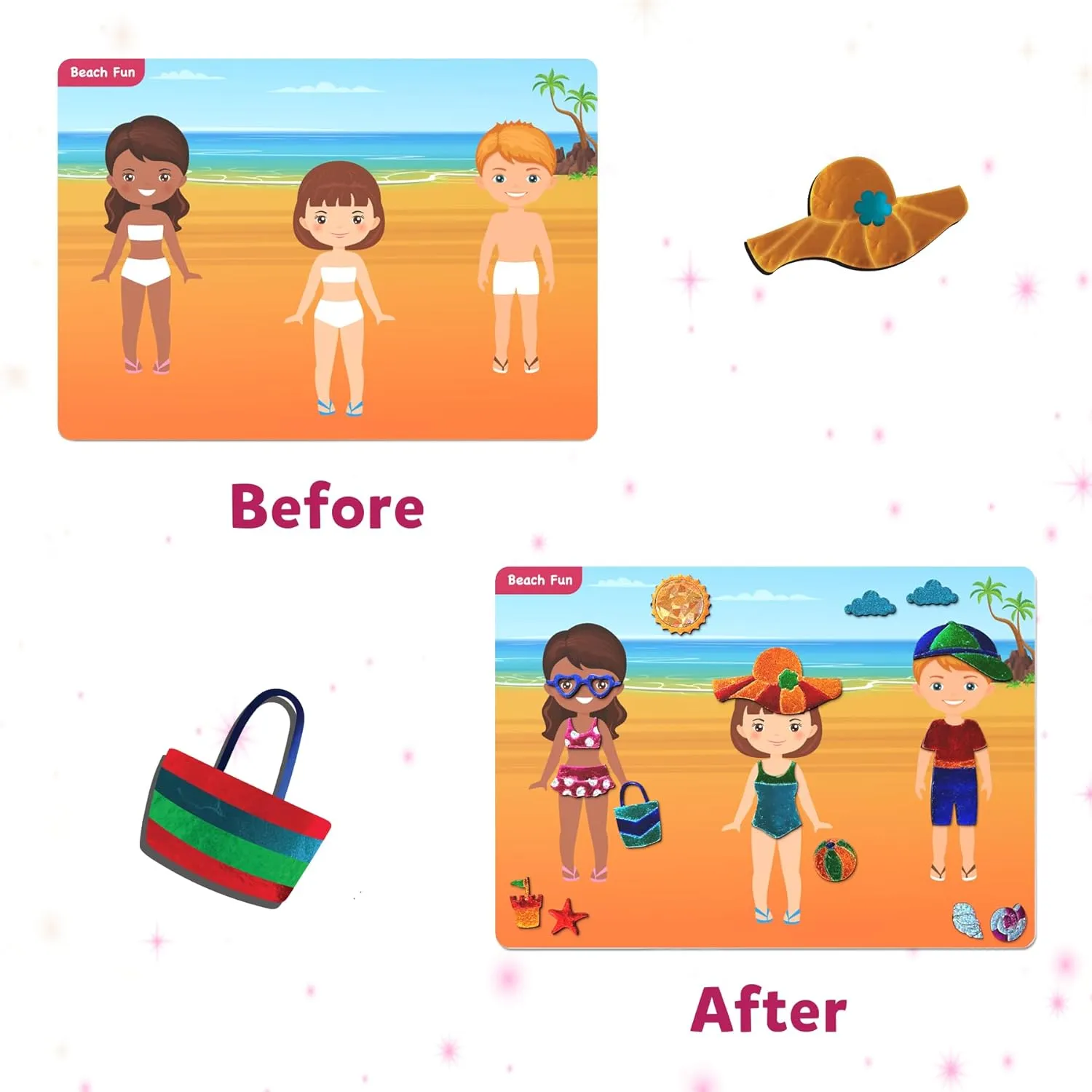 Skillmatics Foil Fun - Dress Up, No Mess Art for Kids, Craft Kits & Supplies, DIY Creative Activity, Travel Toys, Gifts for Girls & Boys Ages 4, 5, 6, 7, 8, 9, Travel Toys