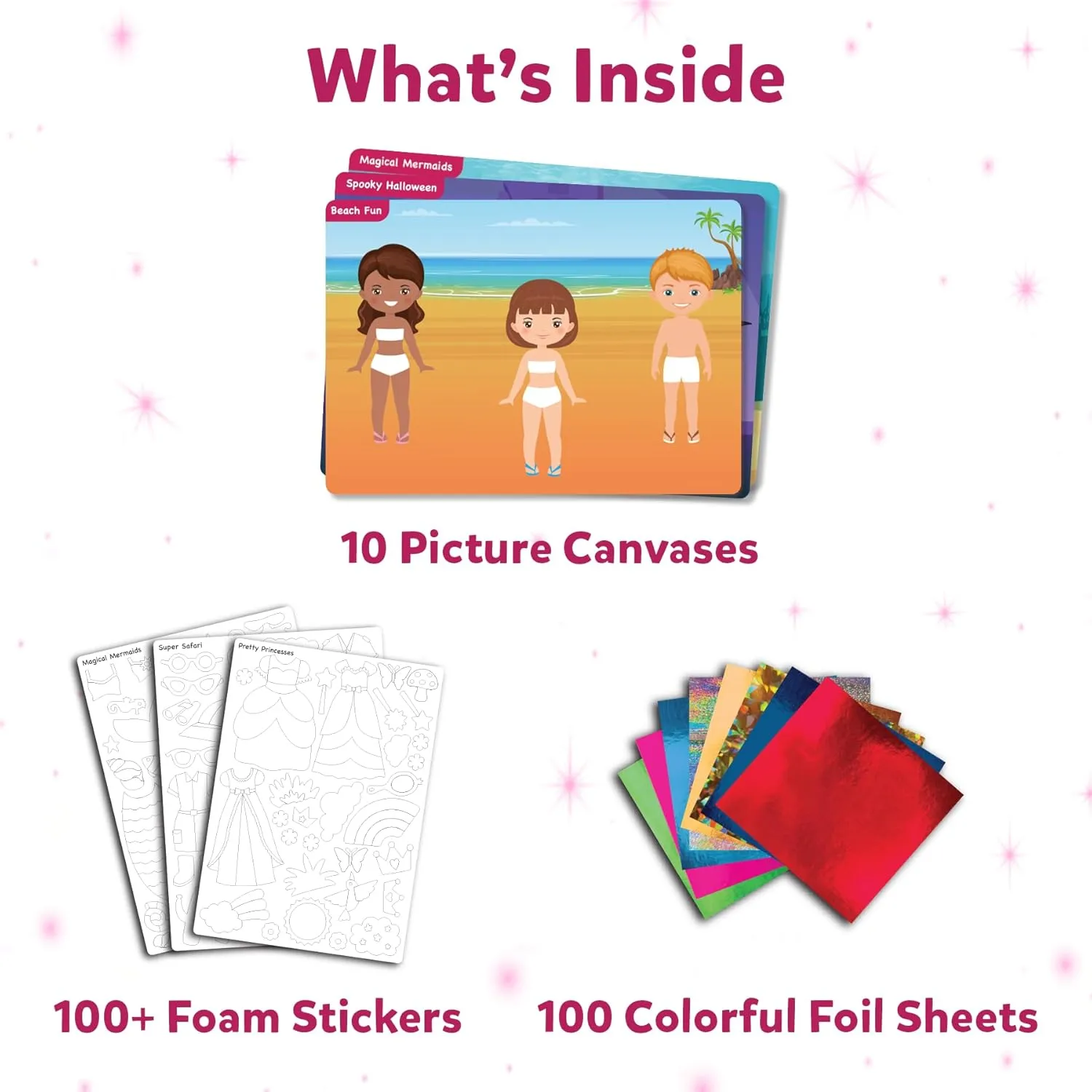 Skillmatics Foil Fun - Dress Up, No Mess Art for Kids, Craft Kits & Supplies, DIY Creative Activity, Travel Toys, Gifts for Girls & Boys Ages 4, 5, 6, 7, 8, 9, Travel Toys