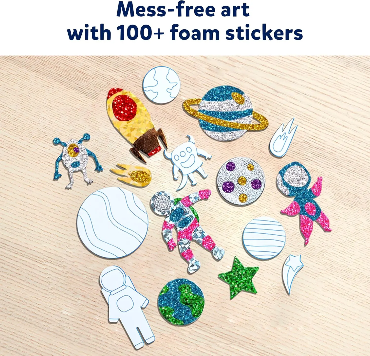 Skillmatics Foil Fun - Space, No Mess Art for Kids, Craft Kits & Supplies, DIY Creative Activity, Travel Toys, Gifts for Boys & Girls Ages 4, 5, 6, 7, 8, 9