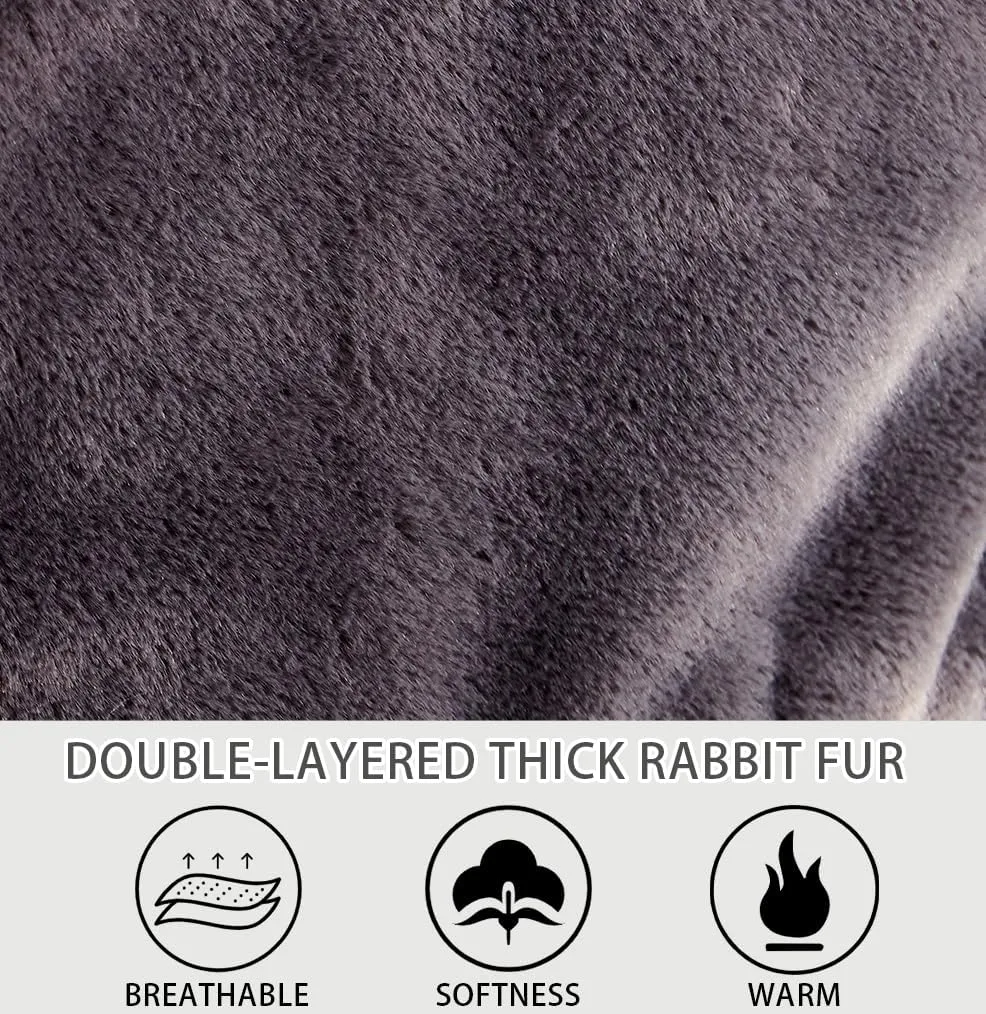 Soft Cozy Wearable Blanket – Birthday Gift for Women and Men, Oversized Warm Fuzzy Sherpa Fleece Hoodie Blanket Sweatshirt for Adults with Giant Pocket | One Size Fits Most, Grey