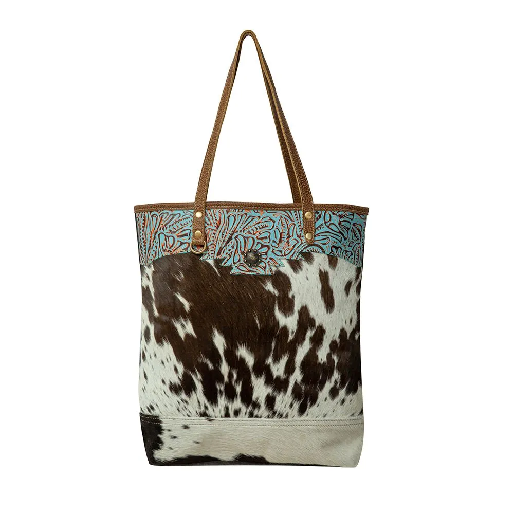 Sooty Specs Leather & Canvas Tote Bag