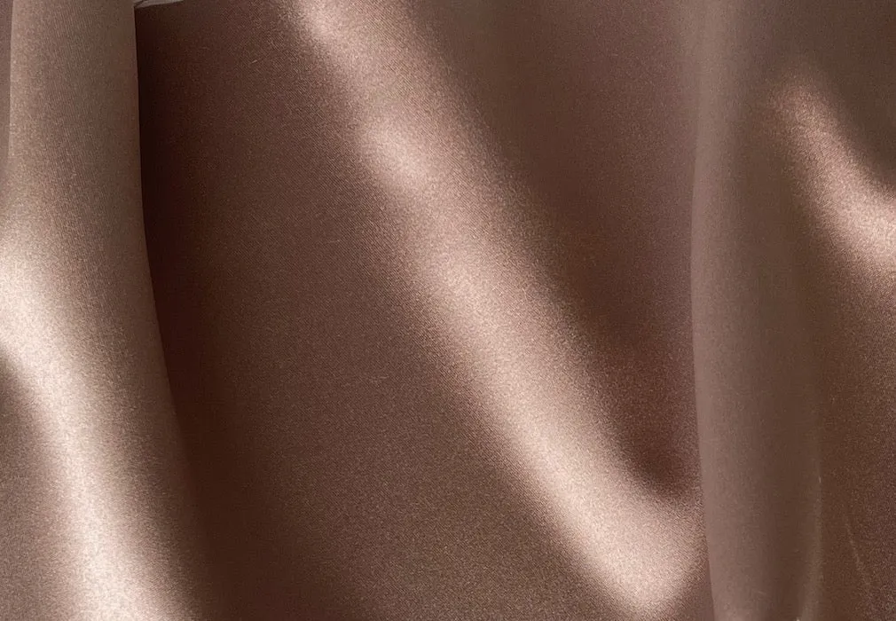 Sophisticated Parisian Taupe Polyester Duchess Satin