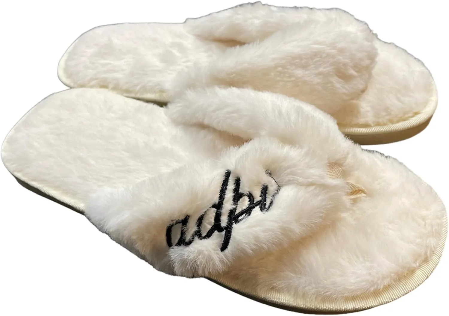 Sorority Shop Alpha Delta Pi Fuzzy Slippers Women - adpi Nickname Design (Medium, numeric_7)