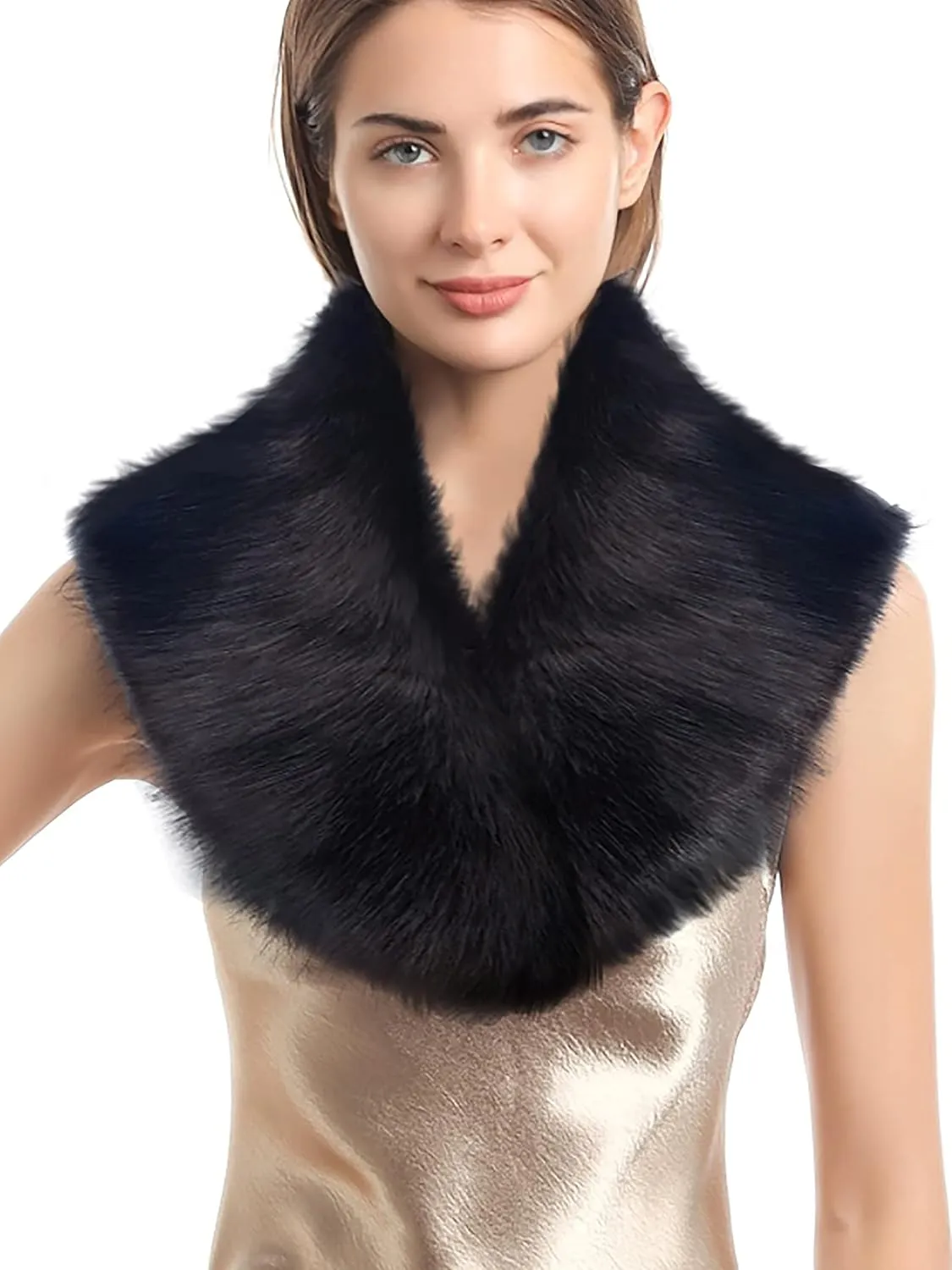 Soul Young Faux Fur Collar Women's Neck Warmer Scarf Wrap