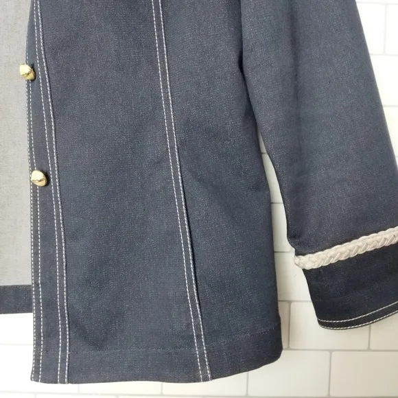 St john jean jacket braided detail size medium