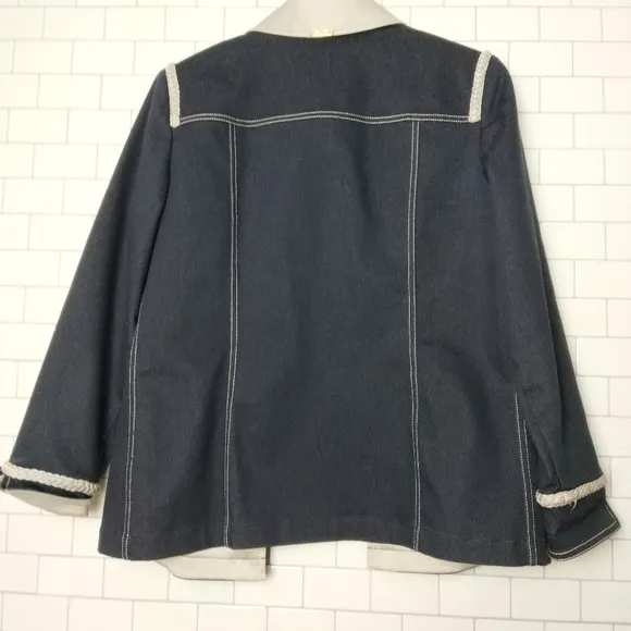 St john jean jacket braided detail size medium