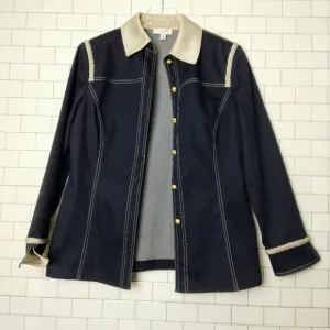 St john jean jacket braided detail size medium