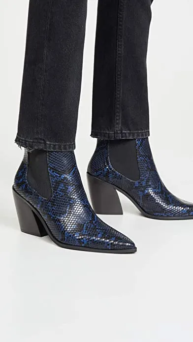 Steven Women's Gail Booties, Blue Multi, 7.5 Medium US