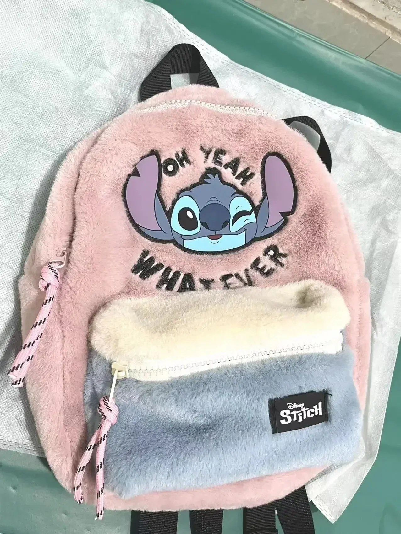 Stitch Fluffy Backpack