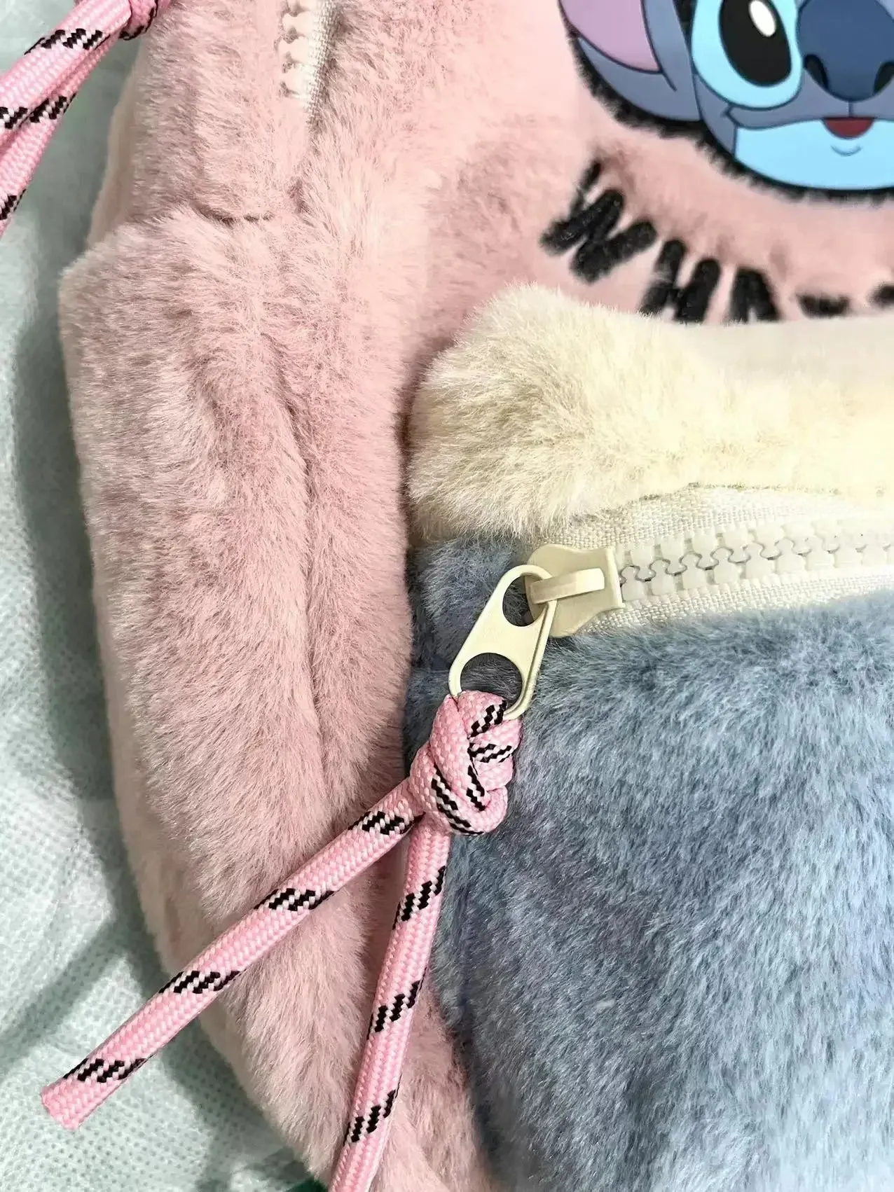 Stitch Fluffy Backpack