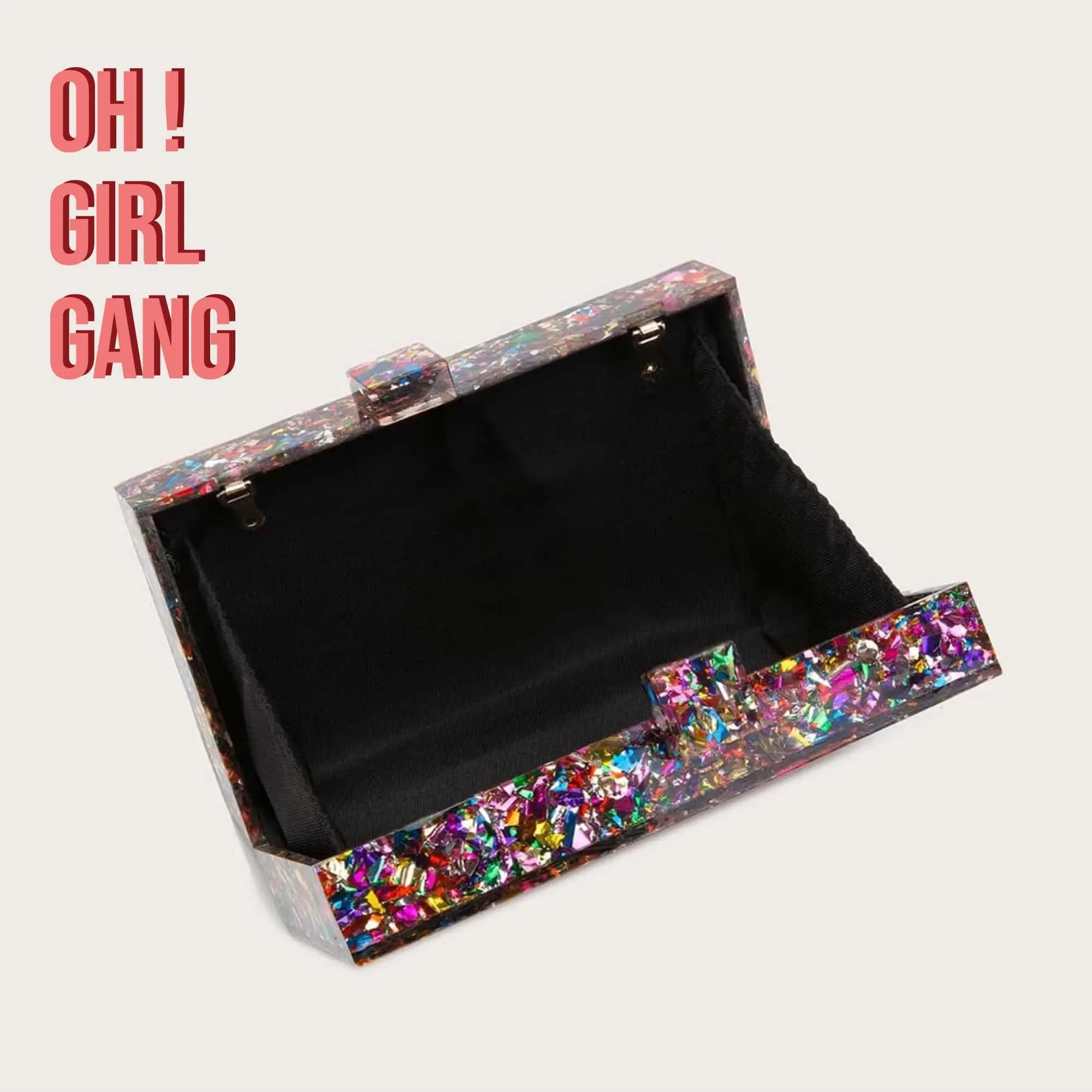 Summer Party Glittery Gold, Silver, Mixed Colors Clutch Box