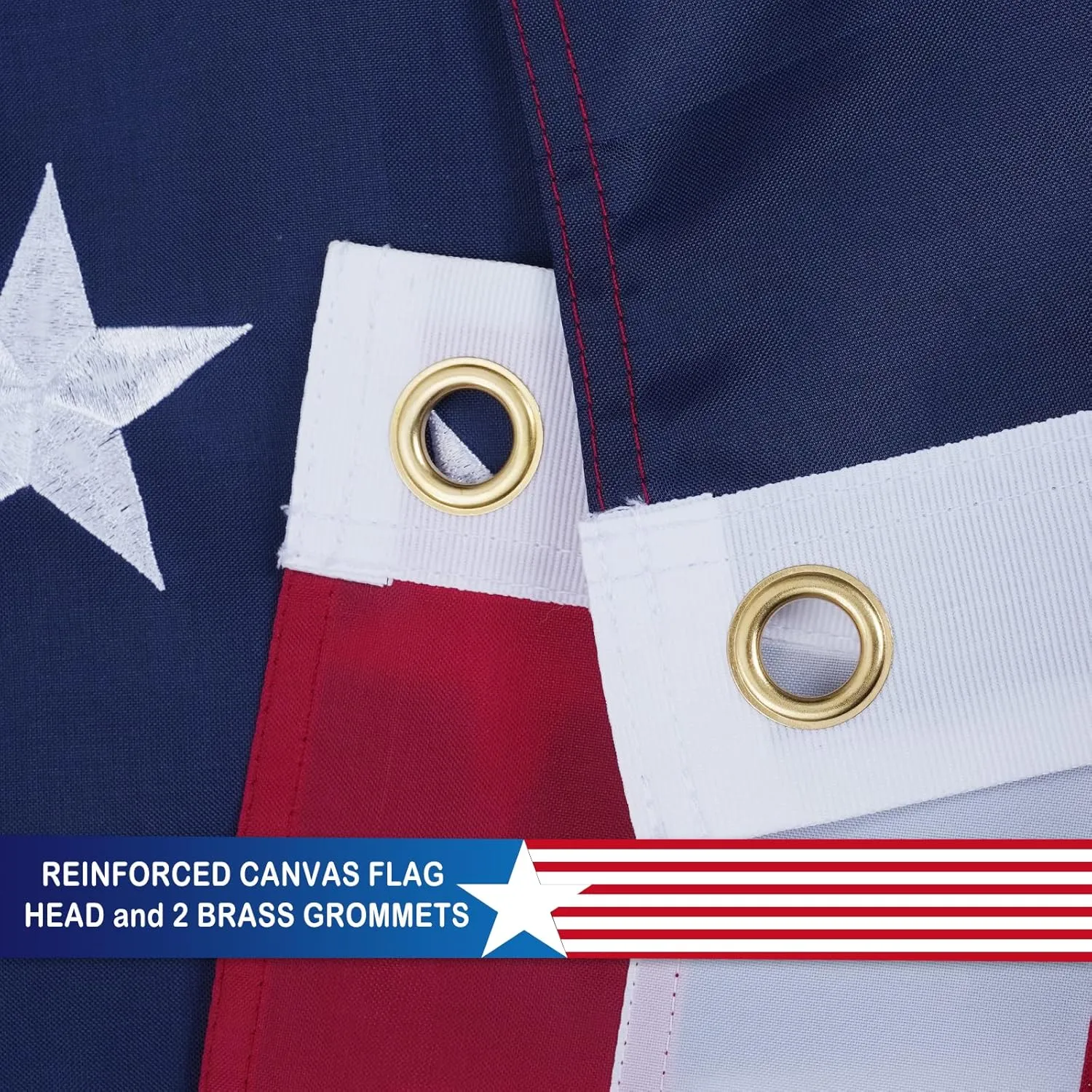 SYII Betsy Ross Flag 4x6 Feet, Embroidery 13 Stars Colony American Flags with 2 Brass Grommets and Double Stitched Sewn Stripes, Heavy Duty Polyester 4th of July Outdoor Banner