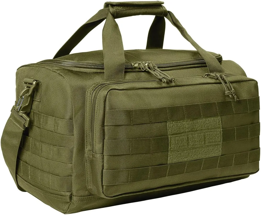 Tactical Gear bag Heavy Duty Duffel Gym bag Custom Embroidered with your own text (Olive Drab Green)