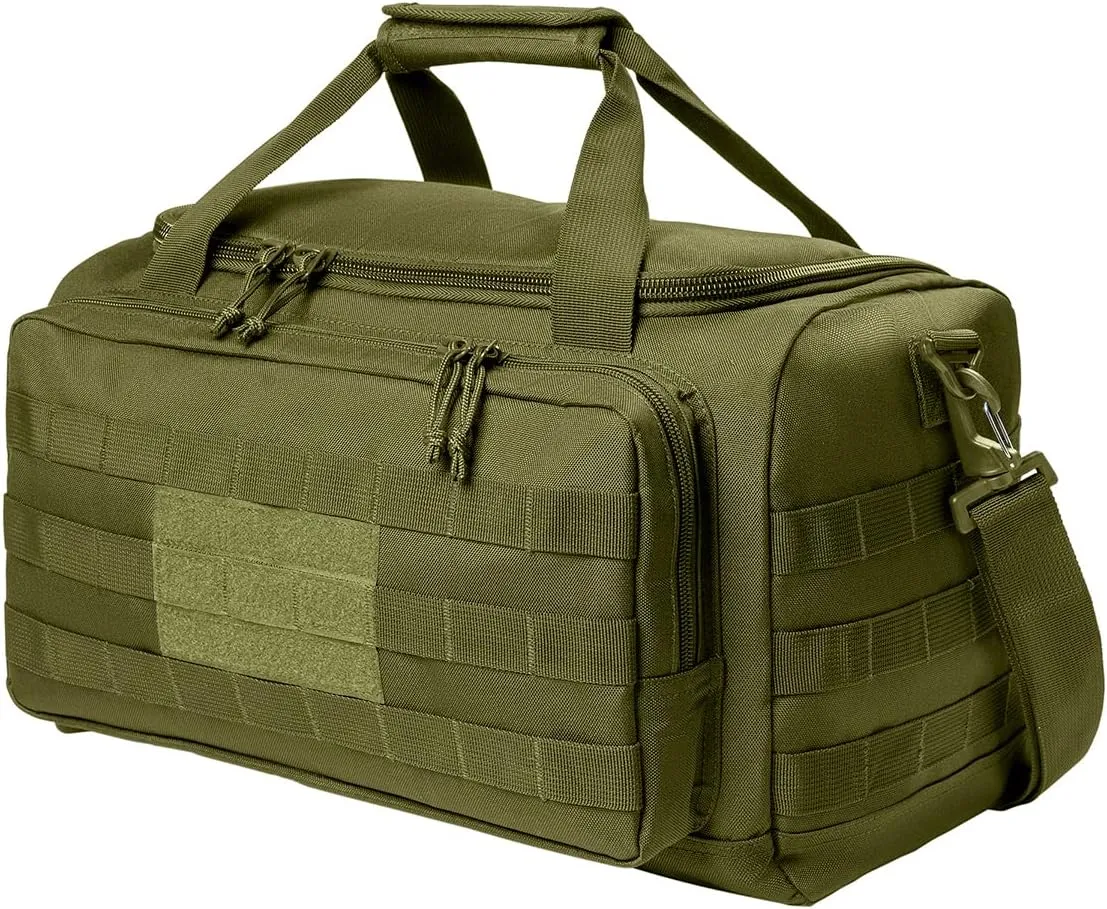 Tactical Gear bag Heavy Duty Duffel Gym bag Custom Embroidered with your own text (Olive Drab Green)