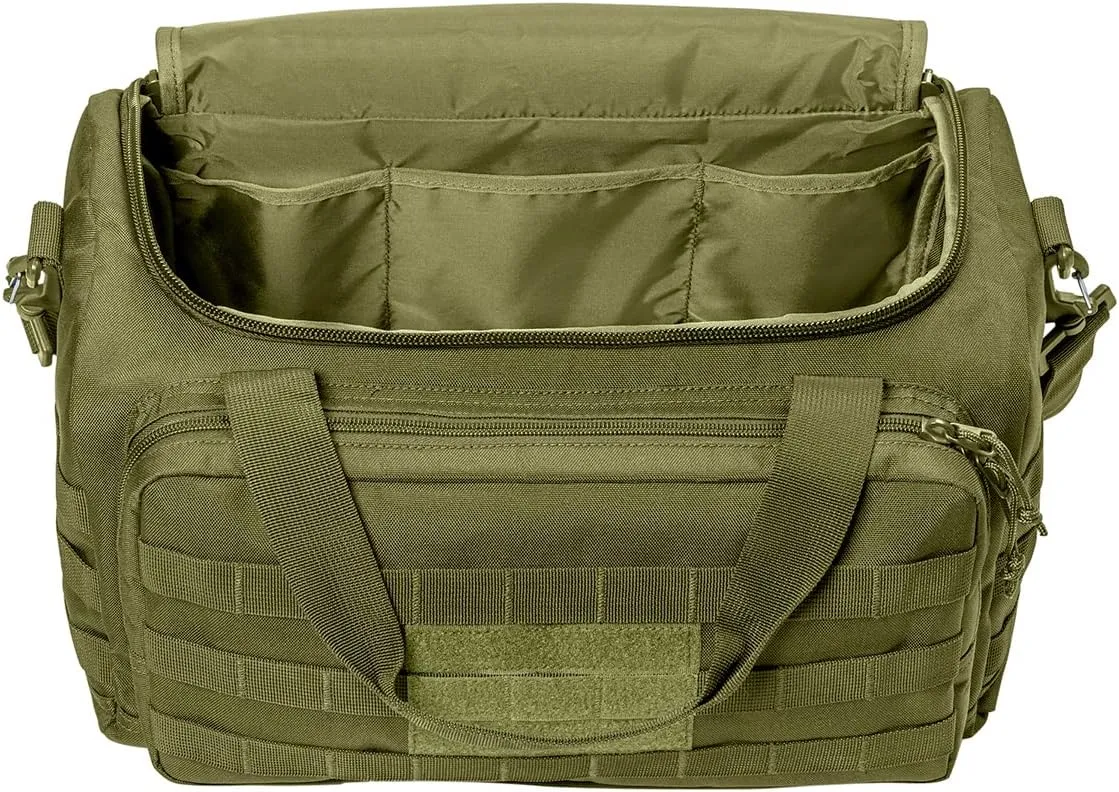 Tactical Gear bag Heavy Duty Duffel Gym bag Custom Embroidered with your own text (Olive Drab Green)