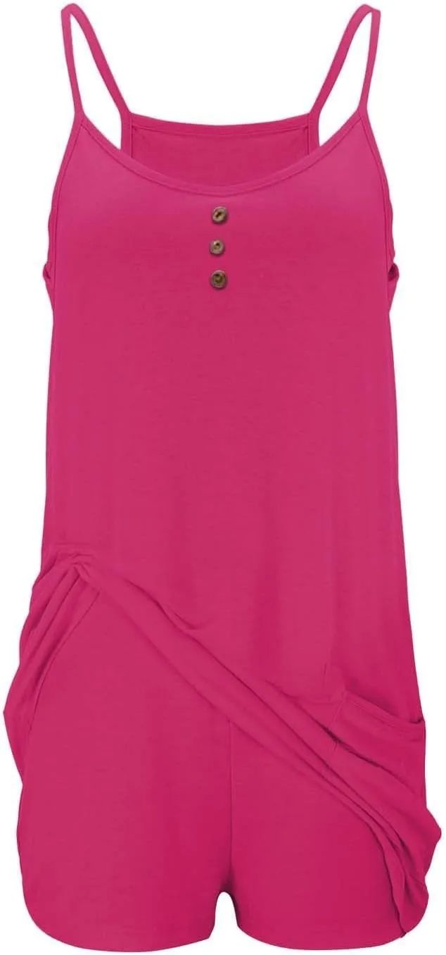 Tennis Dress for Women Built-in Shorts Casual Sleeveless Spaghetti Strap Sundress Workout Athletic Dress with Pocket