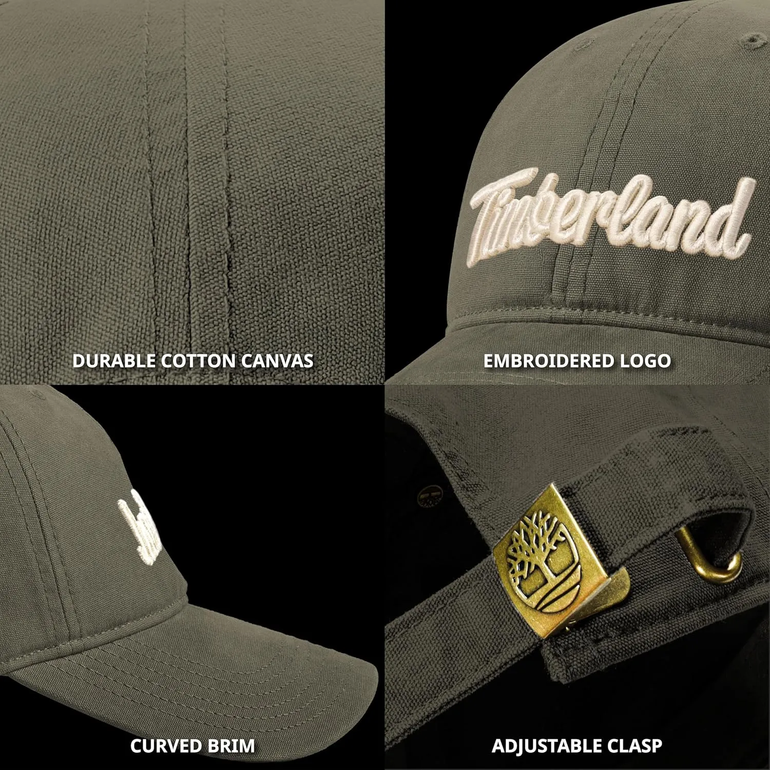 Timberland Midland Beach Men's Baseball Cap, Soft Cotton, Adjustable, Lightweight & Stylish Hat for Outdoor Activities