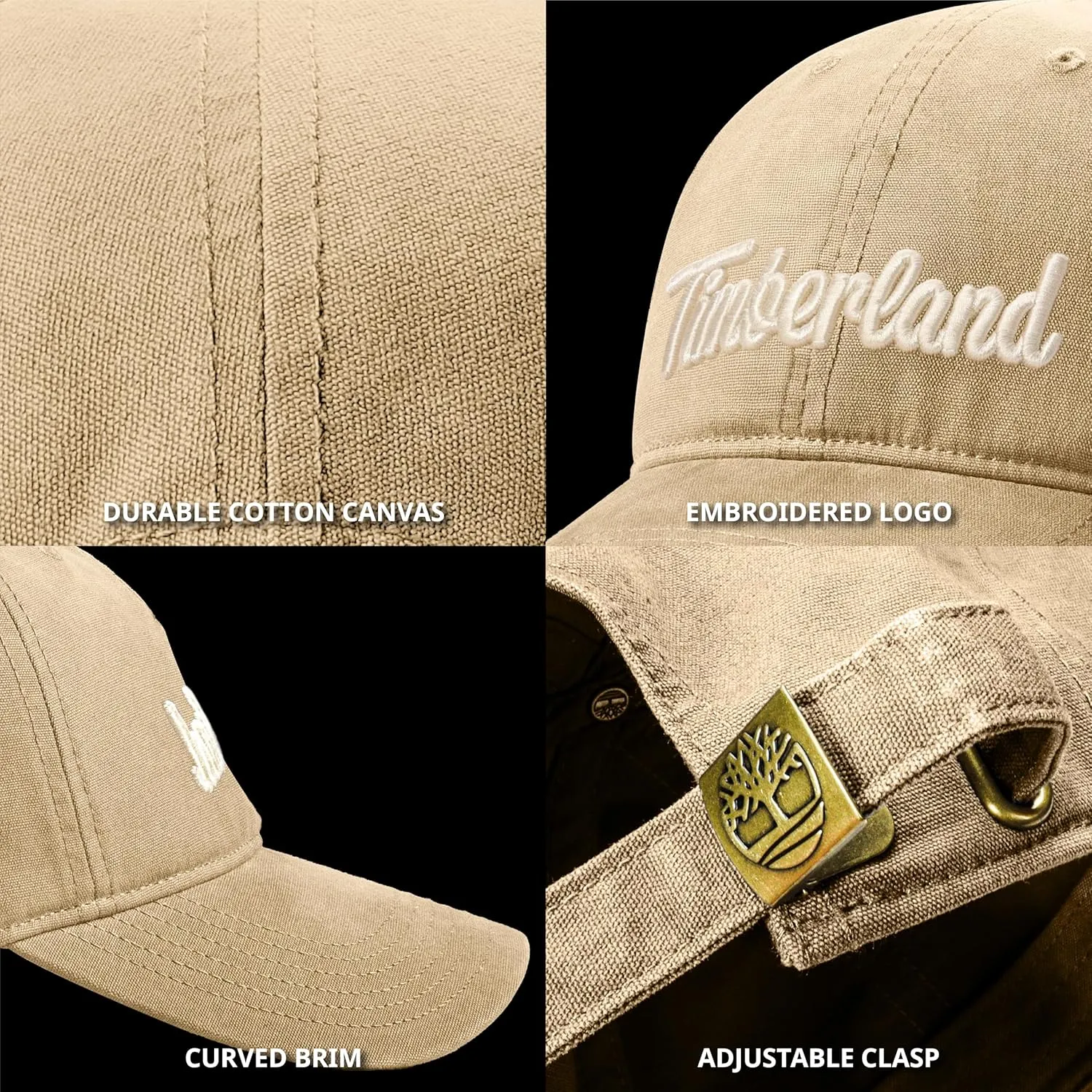 Timberland Midland Beach Men's Baseball Cap, Soft Cotton, Adjustable, Lightweight & Stylish Hat for Outdoor Activities