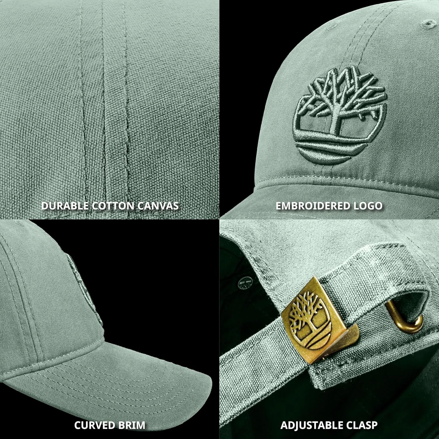 Timberland Soundview Baseball Cap for Boys 7-14, Cotton Canvas, Adjustable, Lightweight & Durable, One Size