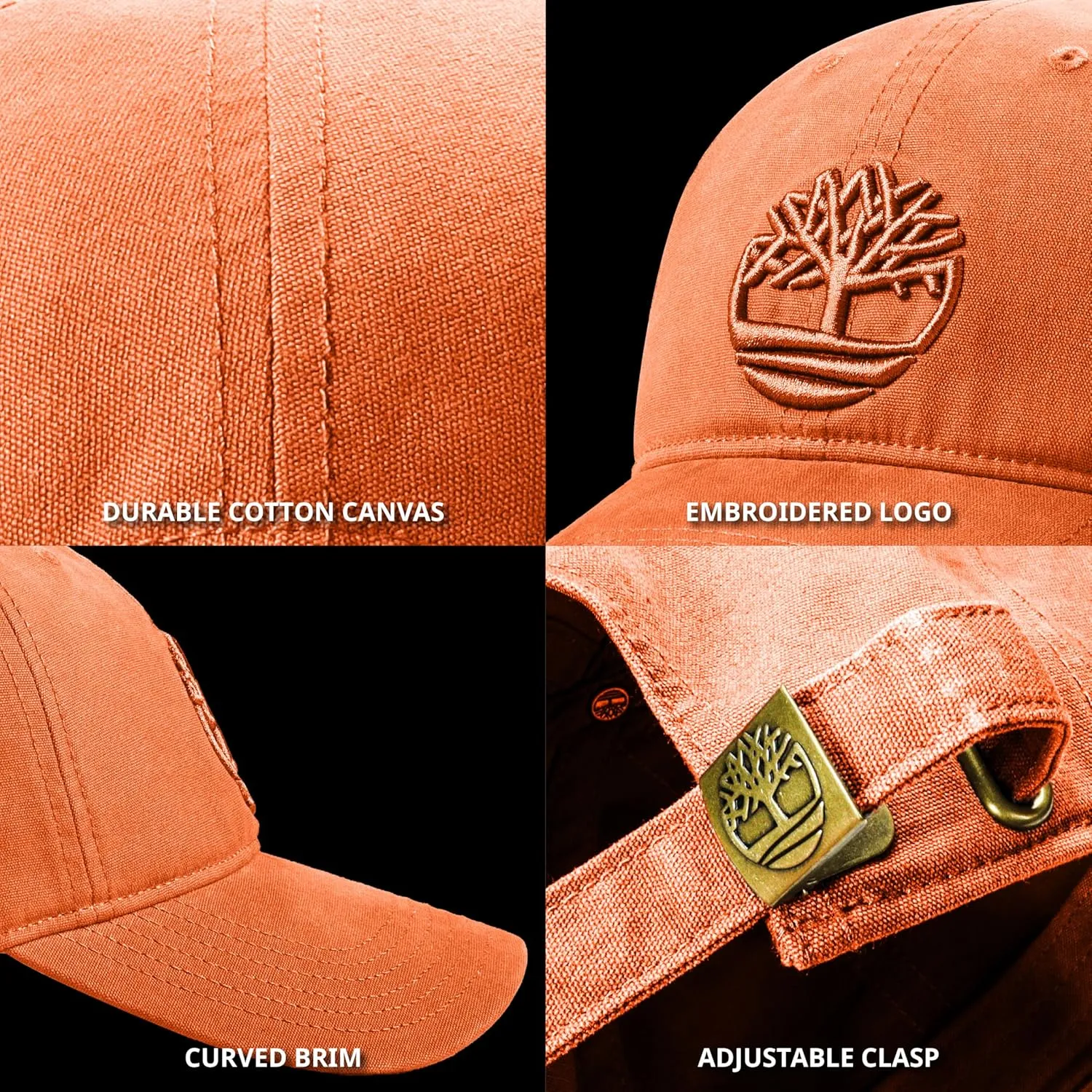 Timberland Soundview Baseball Cap for Boys 7-14, Cotton Canvas, Adjustable, Lightweight & Durable, One Size