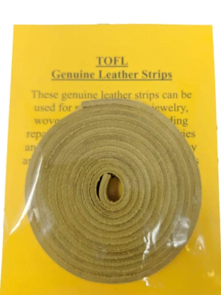 TOFL Genuine Top-Grain Leather Strap | 72 Inches Long | 1/2 Inch Wide | 1/8 Inch Thick (7-8 oz) | 1 Leather Strip for DIY Arts & Craft Projects, Clothing, Jewelry, Wrapping | Mango