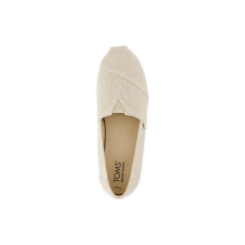 TOMS Women Alpargata Oat Natural Sparkle Knit Slip On