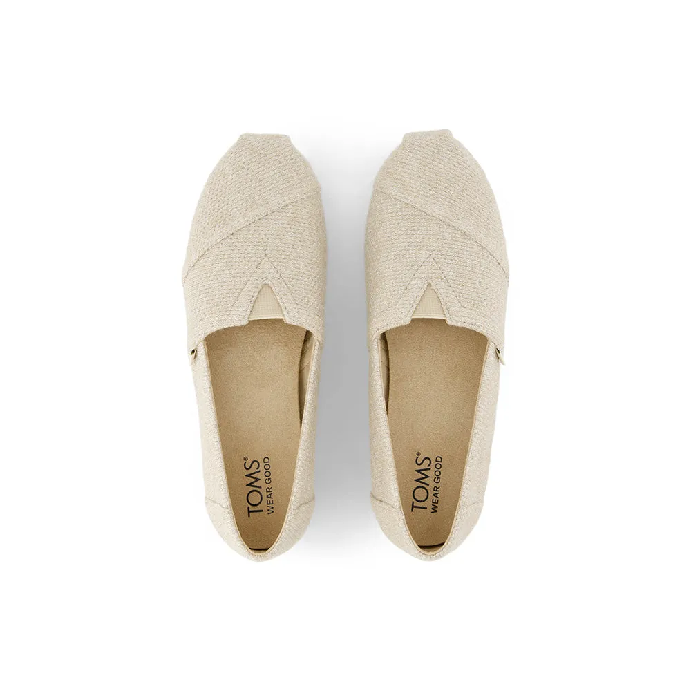 TOMS Women Alpargata Oat Natural Sparkle Knit Slip On