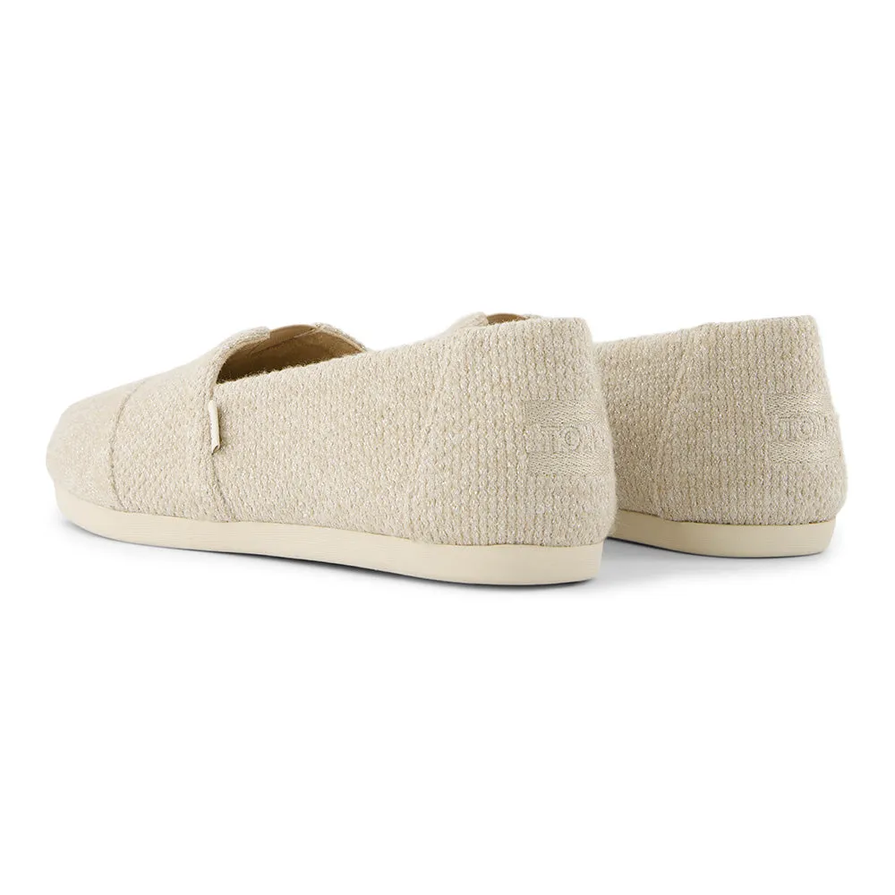 TOMS Women Alpargata Oat Natural Sparkle Knit Slip On