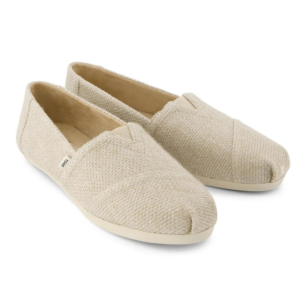 TOMS Women Alpargata Oat Natural Sparkle Knit Slip On