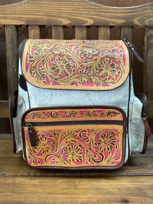 Tooled Leather with Pink