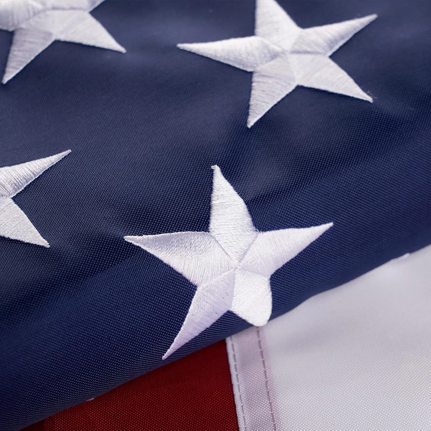 TOPFLAGS American Flag Large US Flags 5x8 Outdoor High Wind Heavy Duty Outside Embroidered Stars All Weather Durable Nylon Sewn Stripes with Brass Grommets (5' X 8' American Flag)