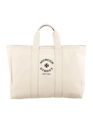 TORY BURCH CANVAS MERCER STREET TOTE BAG