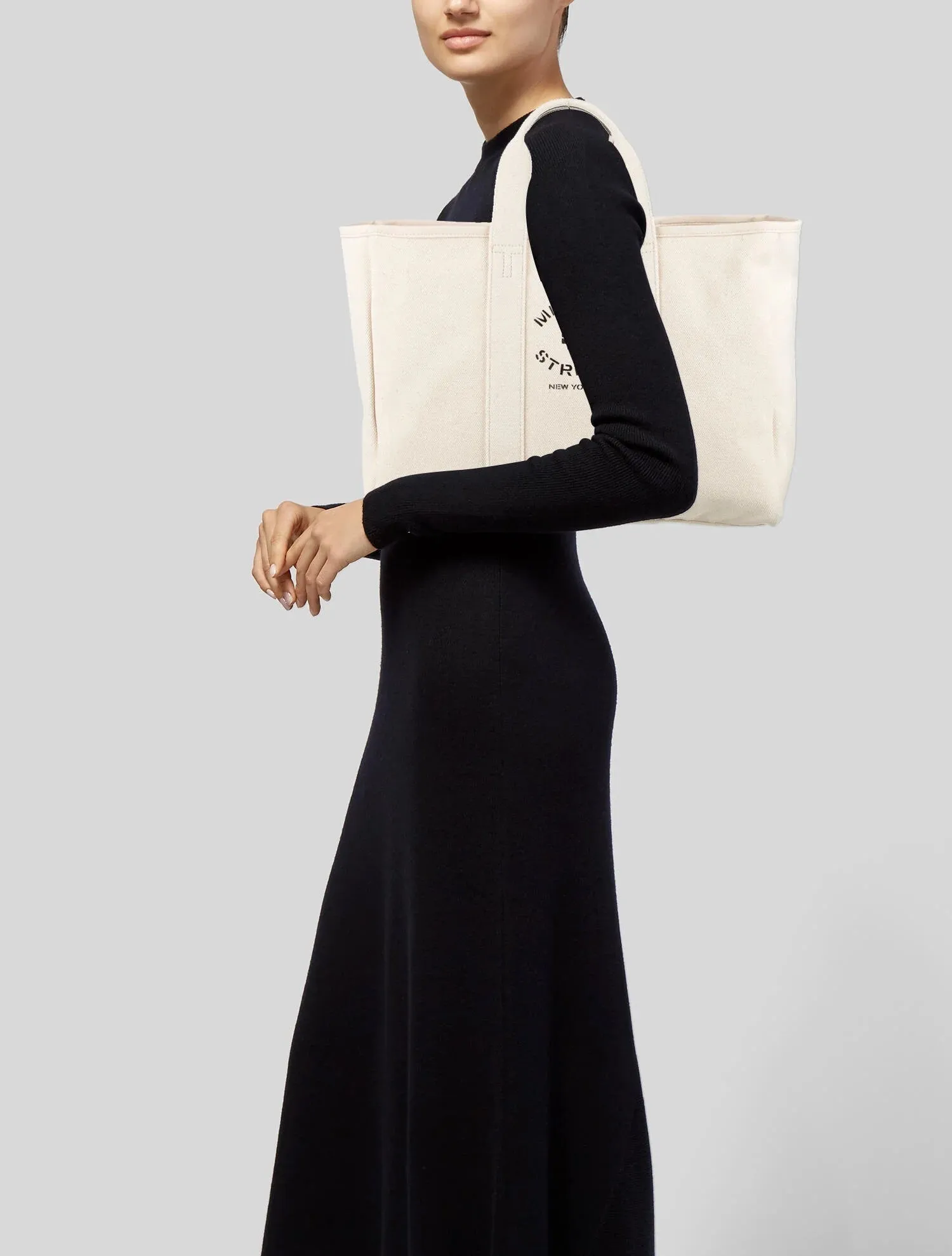 TORY BURCH CANVAS MERCER STREET TOTE BAG