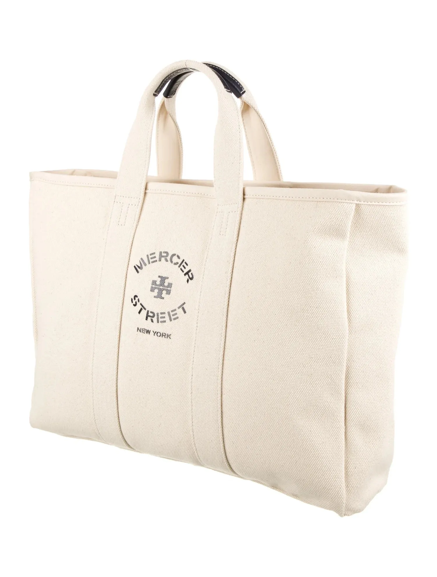 TORY BURCH CANVAS MERCER STREET TOTE BAG