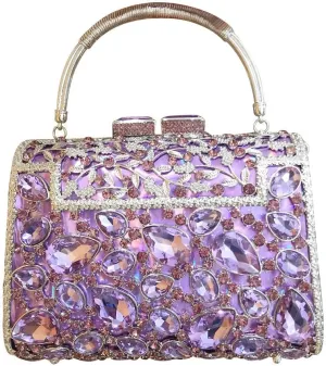 Tote Bag Diamond Purse Sparkly Bag Rhinestone Bags for Women Novelty Clutch Cute Purses for Women Trendy Shoulder Bag Purple