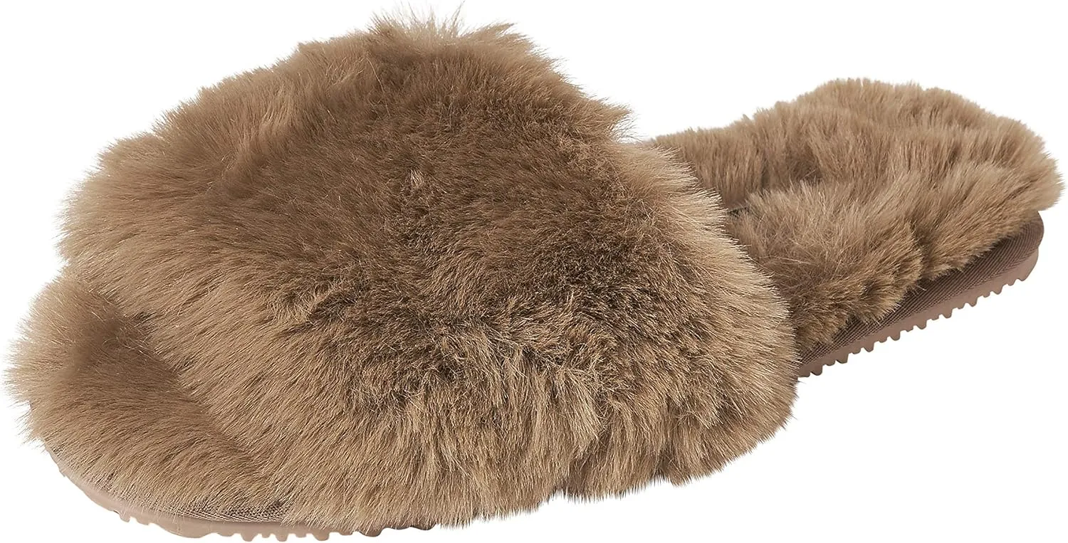 Twelve AM Co. Womens So Good Fluffy Slippers