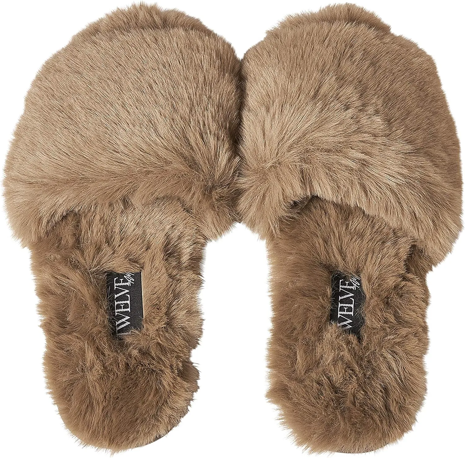 Twelve AM Co. Womens So Good Fluffy Slippers