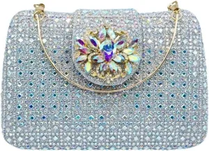 UMREN Sparkly Rhinestone Evening Clutch Purses for Women Crystal Clutch Diamond Handbag Wedding Party Shoulder Crossbody Bag
