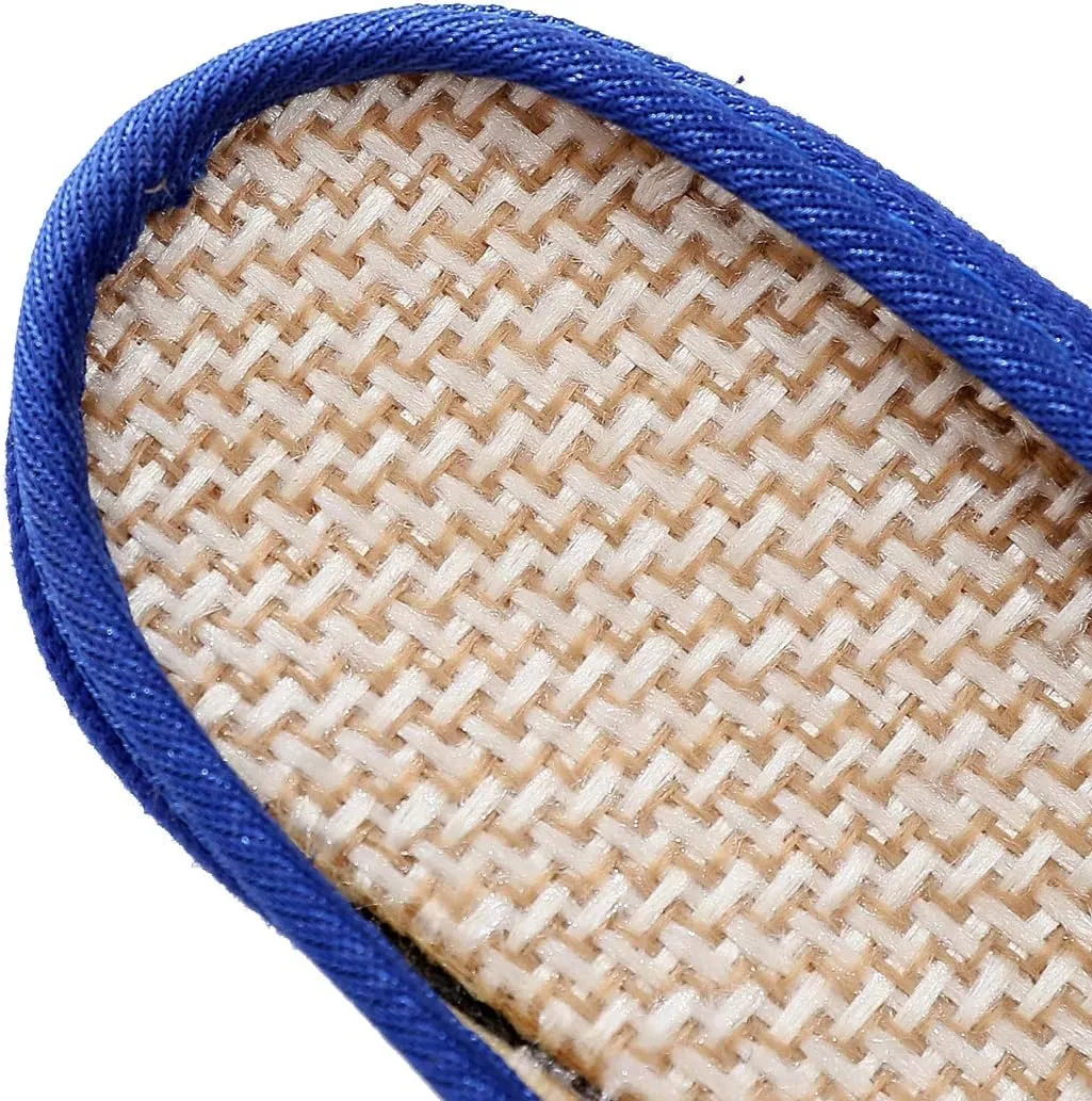 Unpafcxddyig Women's Embroidered Flats Backless Shoes Household Chinese Style Casual Slippers