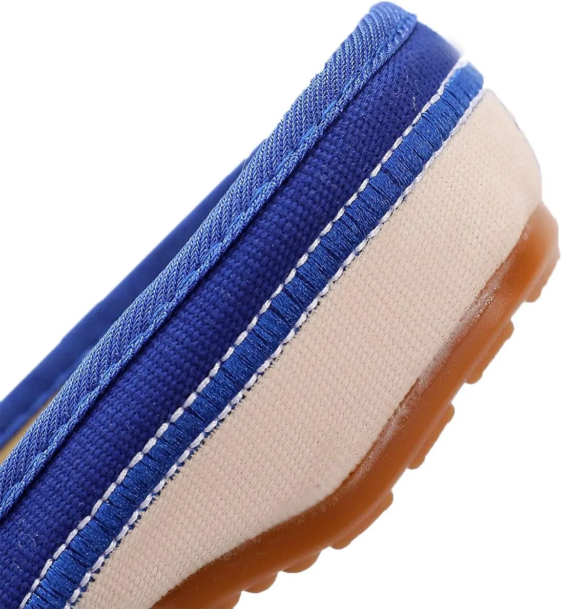 Unpafcxddyig Women's Embroidered Flats Backless Shoes Household Chinese Style Casual Slippers