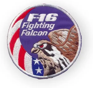 USAF Air Force F-16 Fighting Falcon Swirl USA 3.75" Patch c/e