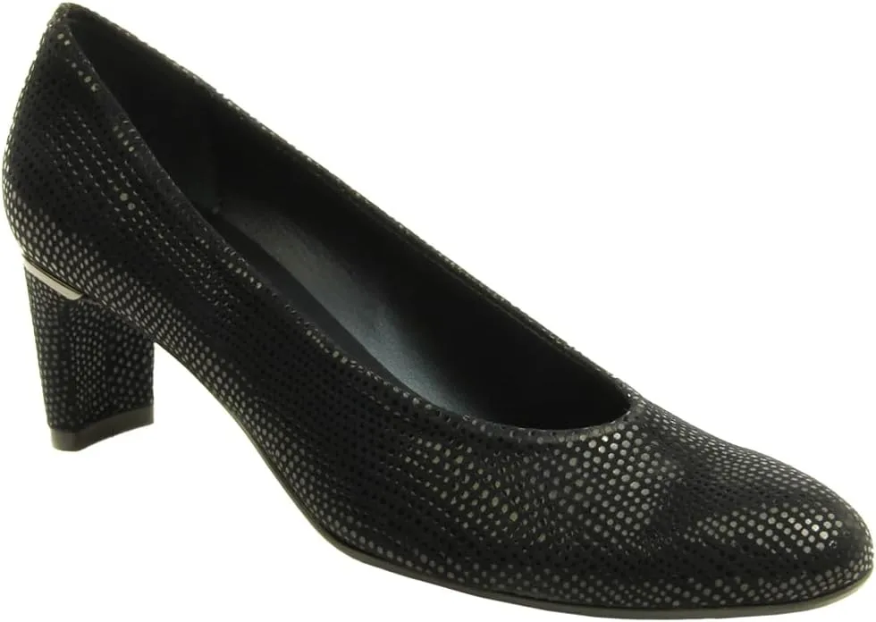 VANELi Womens Dayle Glitter Round Toe Block Pumps Dress Casual Low Heel 1-2" - Blue