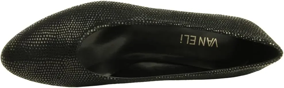 VANELi Womens Dayle Glitter Round Toe Block Pumps Dress Casual Low Heel 1-2" - Blue
