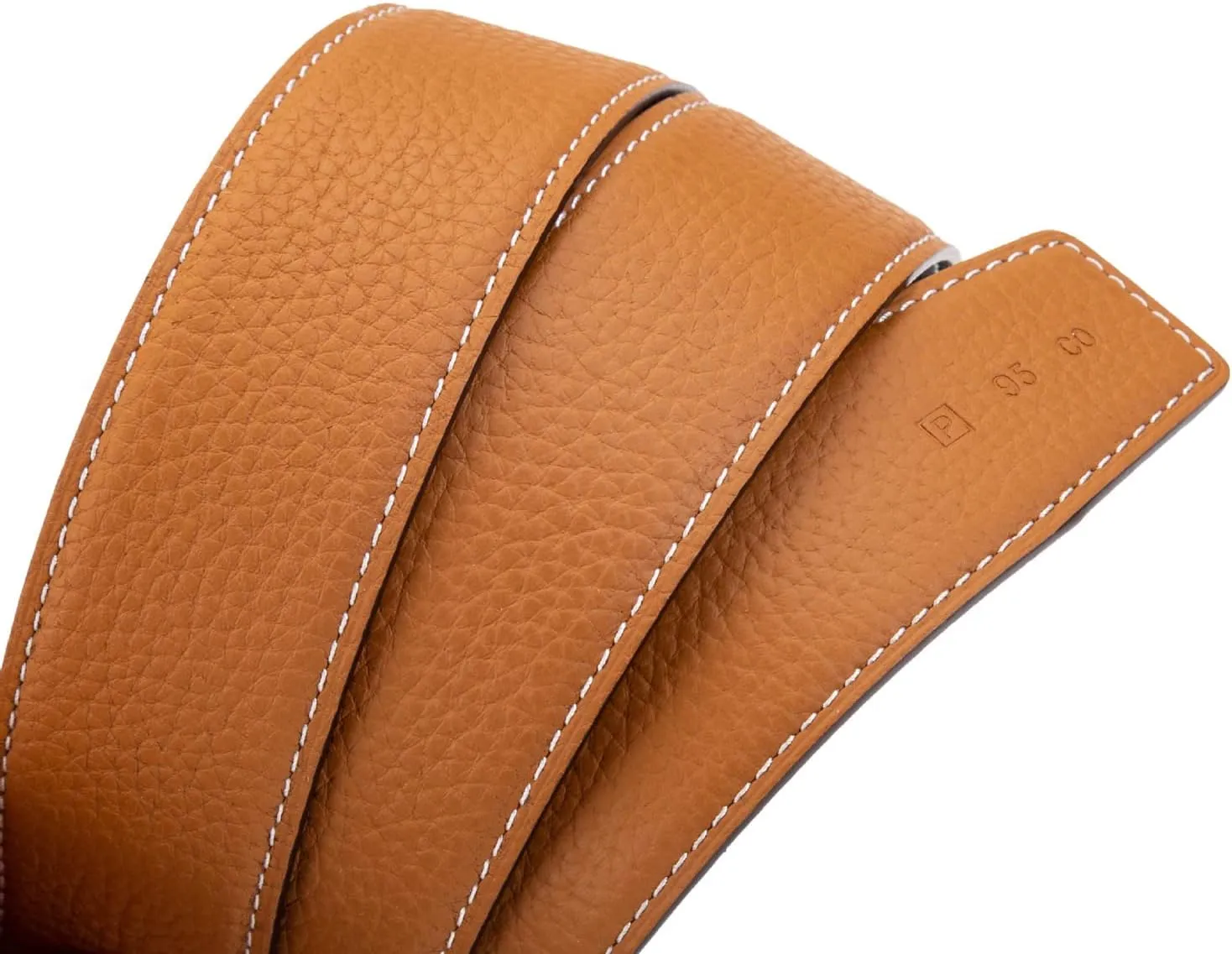 Vatee's Men/Women Reversible Genuine Leather Without Buckle Replacemen Belt Strap 1.34"/1.5" Wide