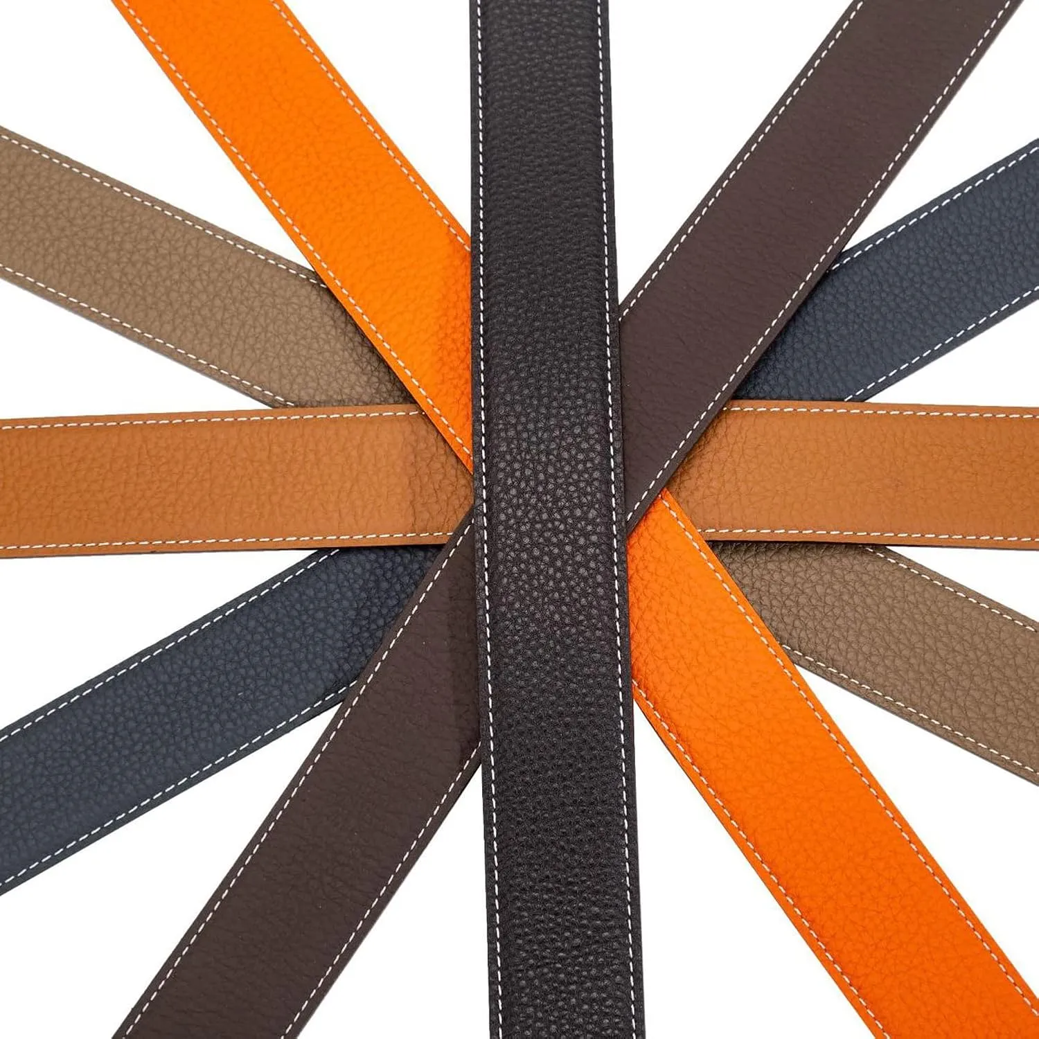 Vatee's Men/Women Reversible Genuine Leather Without Buckle Replacemen Belt Strap 1.34"/1.5" Wide